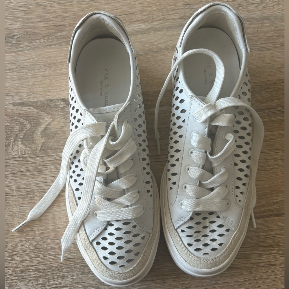 Rag & Bone White Leather Sneakers